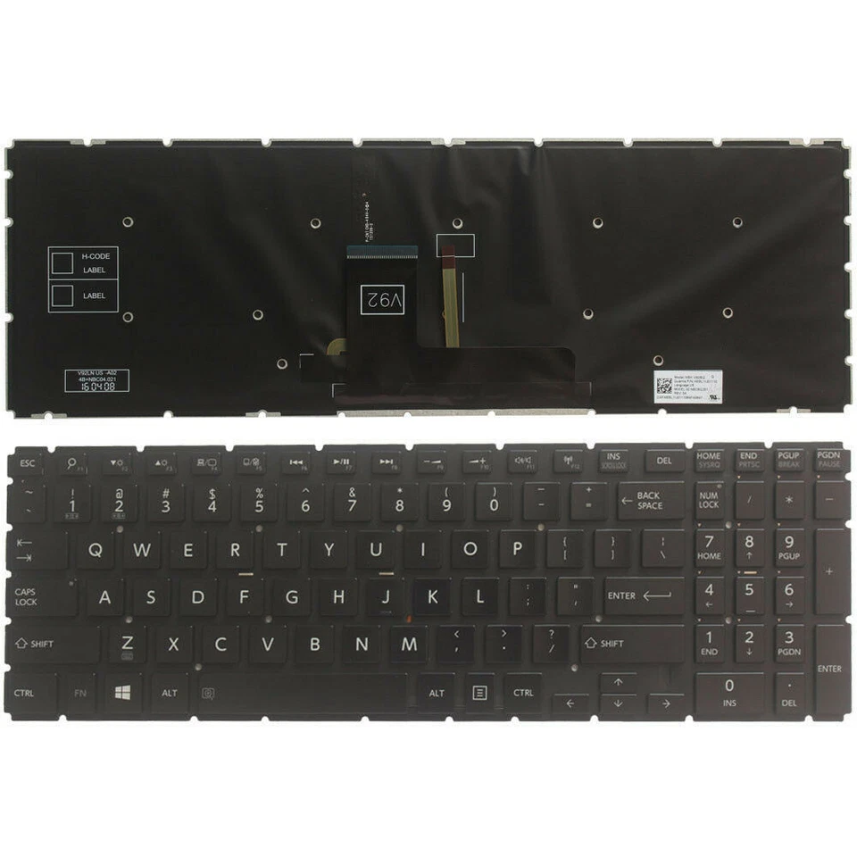 Новая черная клавиатура Toshiba Satellite S55-C5262 S55-C5274 S55-C5278 с подсветкой США - Изображение 1 из 2