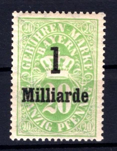 Baviera Stempelmarke 1 MRD Sobre Verde MH (BA3481 - Imagen 1 de 1