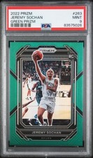 2022-23 Panini Prizm Jeremy Sochan #263 RC Rookie Card Green Prizm Spurs Psa 9