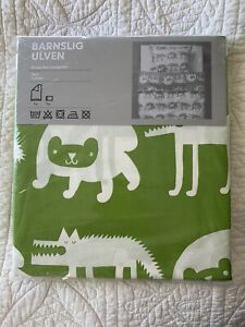 Ikea Twin Duvet Pillow Sham Set Barnslig Ulven %100 Cotton —2 Available