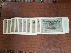 10 St. - Reichsbanknote 500000 Mark 1923 - Bild 1 von 2