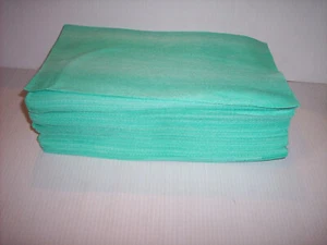 50 REUSABLE WIPES CLEANING CLOTHS XL GREEN 23" X 13" FREE S/H - Picture 1 of 5