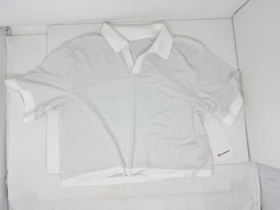 NWT Lululemon Swiftly Tech Relaxed-Fit Polo Shirt Size 8  Cropped White - Image 1 of 2