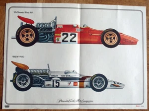 Motormagazine Beilage: 2 Rennwagen, DeTomaso Ford 505, BRM P153 - Bild 1 von 1