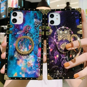 Shockproof Glitter Dream Catcher & Datura Stand Case Diamond Ring Holder Cover - Picture 1 of 10