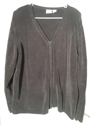 Suéter Carolina Colours Mujer Cremallera Plus 18/20, Color Chocolate Comodidad Foto 1 de 4