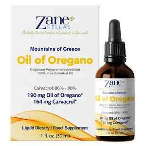 ZANE HELLAS Pure Greek Essential Oil of Oregano. 2 bottles 2 fl.oz-60ml - Picture 1 of 6