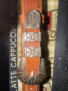 Vintage Western 4 Stück Sterlingsilber Gürtelschnalle Set auf 30 in Ranger Strap - Bild 1 von 10