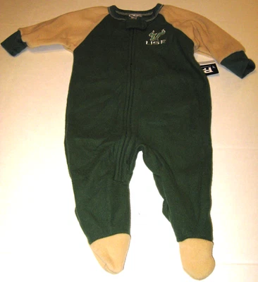 PIJAMA SOUTH FLORIDA BULLS polar para dormir con cremallera patas nuevo con etiquetas bebé 6-9 meses Foto 1 de 2