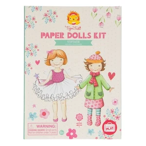 Muñecas de papel vintage Tiger Tribe artes y manualidades para niños - Imagen 1 de 5