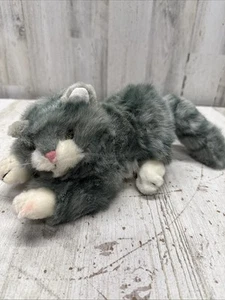 Vintage 1994 Small Gray Tabby Cat Kitten Plush Plush Creations 12” - Picture 1 of 12