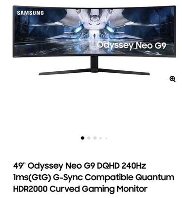Samsung Odyssey Neo G9 49" Mini-LED Gaming Monitor - White - LS49AG952NNXZA - Image 1 of 2