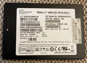 Samsung PM863a 480GB SSD 2.5" SATA (MZ-7LM480) Internal SSD 6.0Gbps Speed - Picture 1 of 6