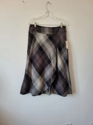 NUEVA Falda a Cuadros East 5th Dobladillo Asimétrico Colegiala Retro A Cuadros Academia 10 Foto 1 de 4
