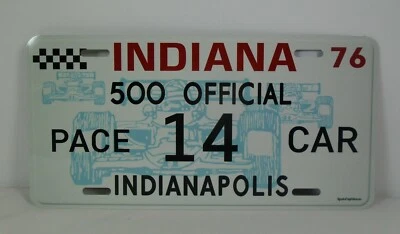 Novelty Replica 1976 Indianapolis 500 Pace Car License Plate Buick Century - Image 1 of 4
