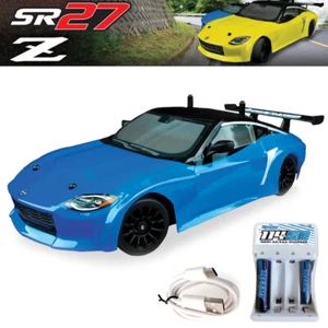 Associated 20192C 1/27 SR27 Nissan Z RTR 2WD NiMH Combo Blu Touring Car - Foto 1 di 9