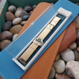 Vintage 1960s 19mm 18mm Komfit JB Champion USA Gold-Filled Unused Watch Band - Picture 1 of 6