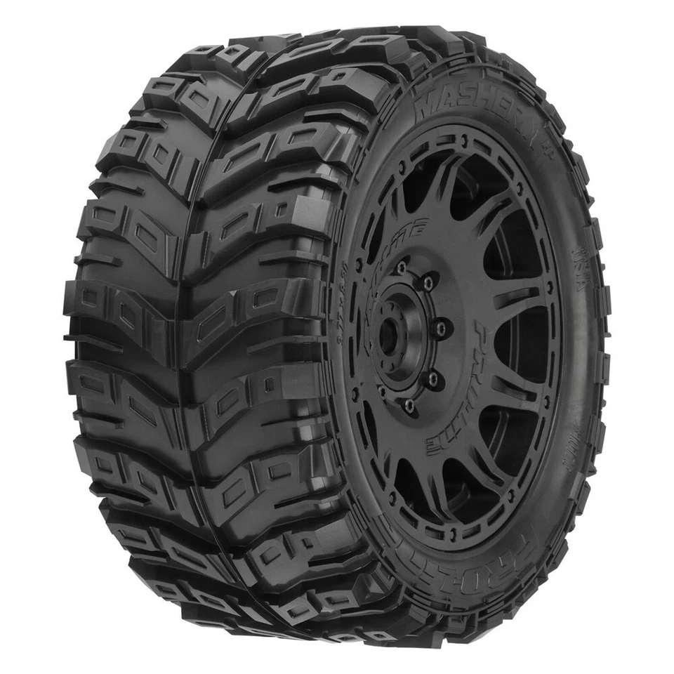 Pro-Line 1/6 Masher X HP Belted Pre-Mounted Monster Truck MTD Tires (Black) (2) - Image 1 of 1