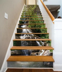 3D Small Waterfall 352 Stair Risers Decoration Photo Mural Vinyl Decal Wallpaper - Picture 1 of 5