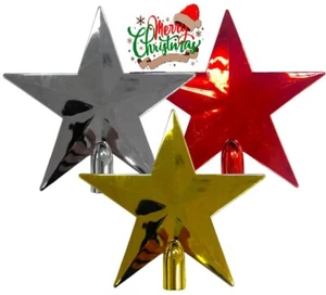 7" Large Shiny Star Christmas Tree Top Topper Decoration Xmas Tree Ornament - Picture 1 of 10