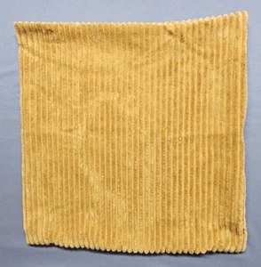 Decor Pillow Cover Corduroy Mustard Yellow -Brown 18 x 18 inches - Picture 1 of 5