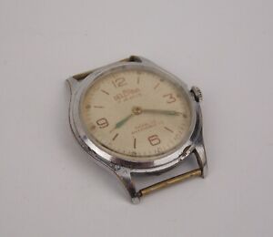 Vintage DELBANA Military Stein Watch Mechaniczny dżentelmen Męski zegarek na rękę
