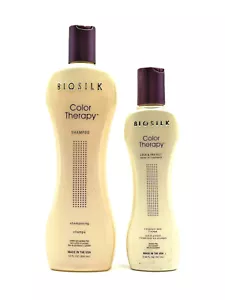 Biosilk Color Therapy Shampoo 12 oz & Lock & Protect Leave-In Treatment 5.64 oz - Picture 1 of 1
