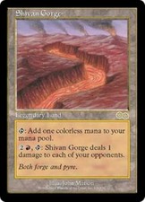 WOTC MtG Urza's Saga Shivan Gorge (R) VG