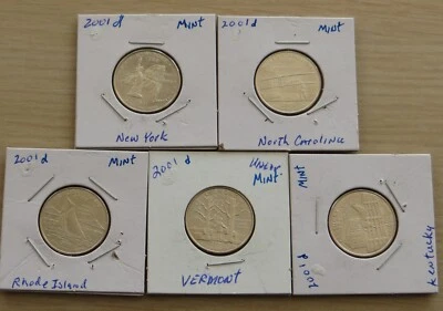 5-US mint State Quarters 2000d's (L619P6-10) Uncirculated us mint set - Image 1 of 4