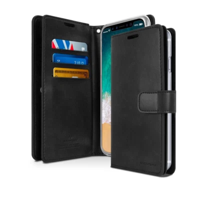 Samsung Galaxy S25 Ultra Goospery Mercury Mansoor Wallet Case – Black - Image 1 of 4