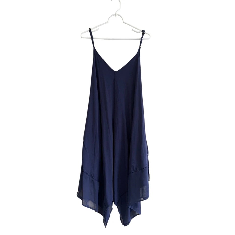 Tommy Bahama Scarf Dress Women S/M PM Blue Spaghetti Strap Swim Cover Up V Neck - Image 1 of 4