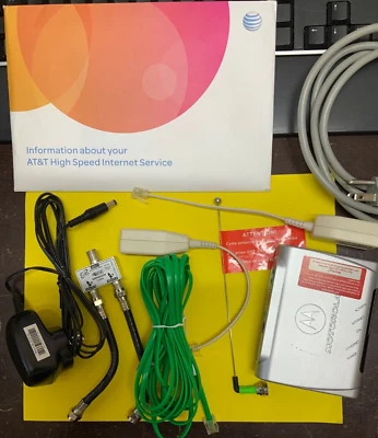 MOTOROLA ATT DSL Router plus cords - Image 1 of 2
