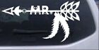 MR Tribal Skull Arrow with Feathers Car or Truck Window Decal Sticker 12X6.3