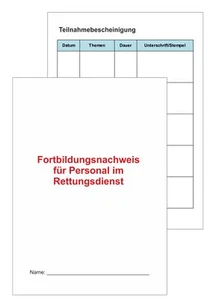 Nachweisheft für Fortbildungen im RD - Picture 1 of 1
