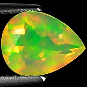 1,18 ct natürlicher äthiopischer facettierter Opal Edelstein mehrfarbig Birne facettierter Schliff - Bild 1 von 2