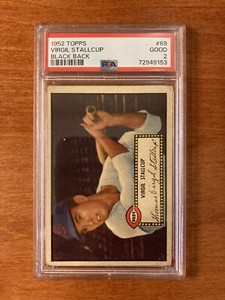 1952 Topps Virgil Stallcup #69 Black Back PSA 2