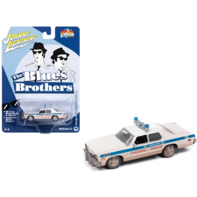 JOHNNY LIGHTNING DIECAST CAR: Chicago Police - 1975 Dodge Monaco 1/64 Scale - Image 1 of 4