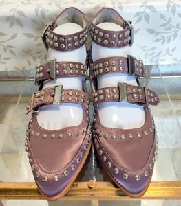 Jeffrey Campbell x FP Cooper Studded Flat Mauve Women's Size 10M Mauve- pink  😍 - Picture 1 of 11