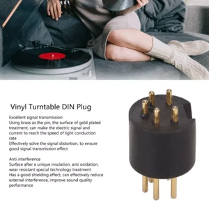 Tocadiscos de vinilo chapado en oro enchufe DIN de brazo HIFI 5 pines conector DIN macho - Imagen 1 de 11