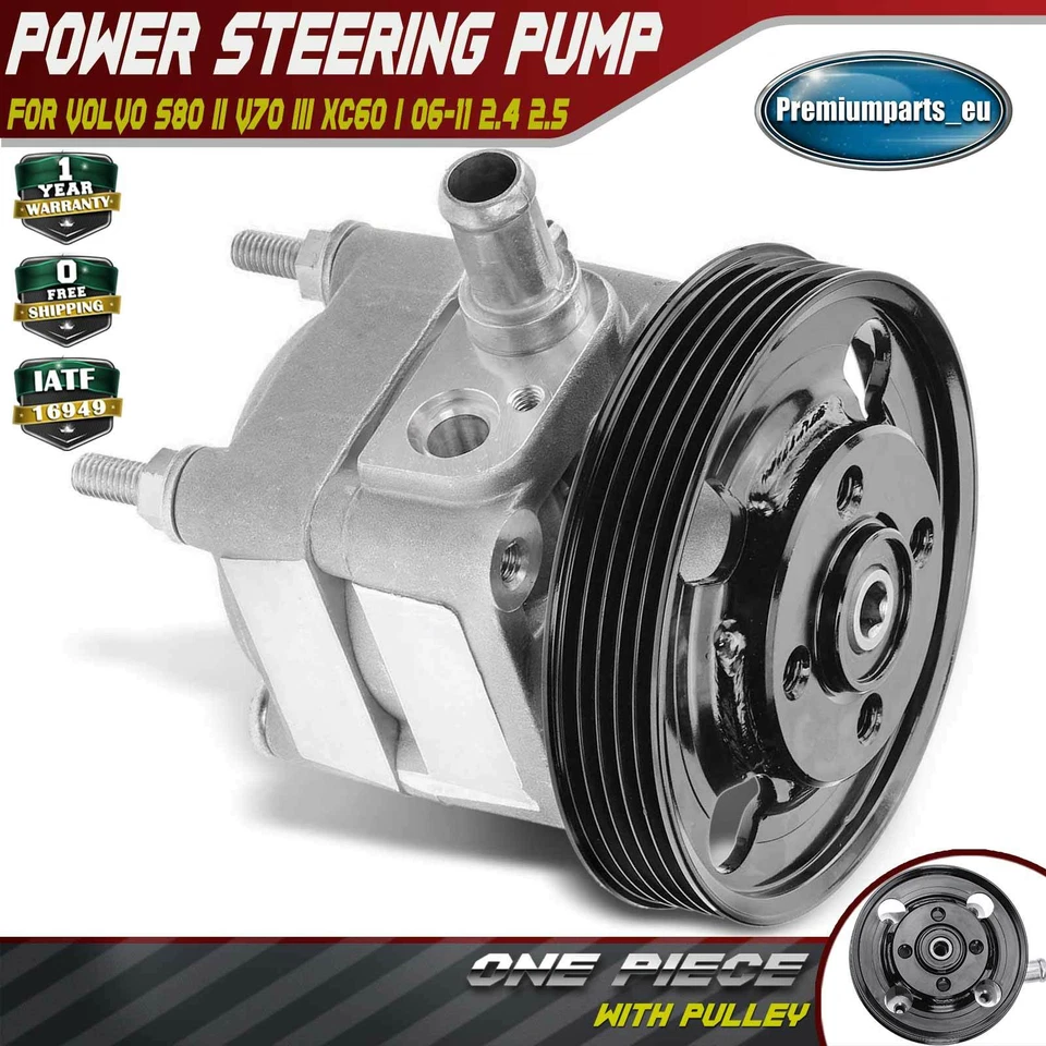 Power Steering Pump for Volvo S80 II V70 III XC60 I 2006-2011 2.4 2.5 31280320 - Image 1 of 4