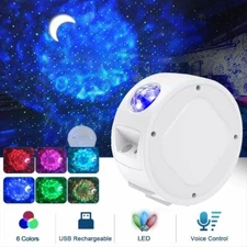 LED Galaxy Starry Sky Projector Night Light Ocean Wave Star Moon Room Decor Lamp