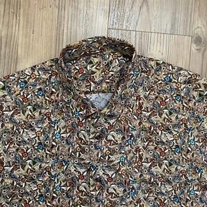 St Croix - Multicolor Paisley Print Button Front Shirt Men's - No Size Tag - Picture 1 of 5