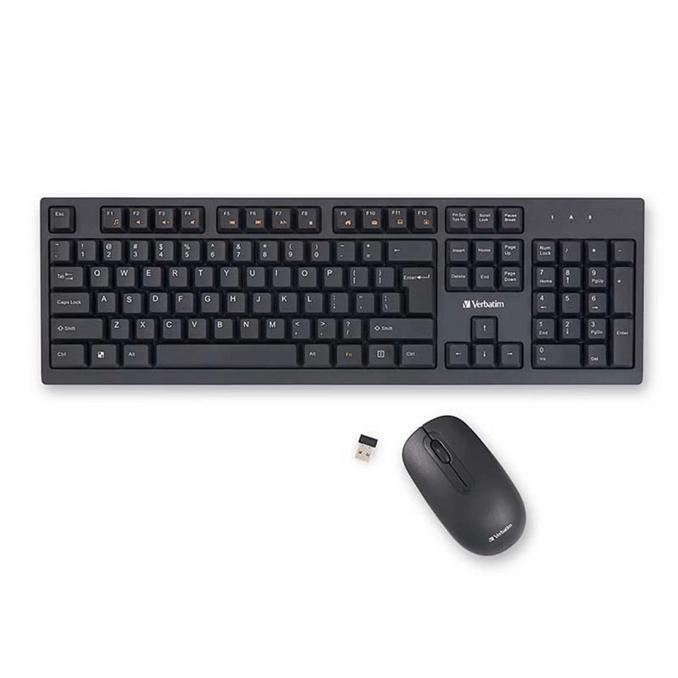 Verbatim Corporation 70724 Wireless Keyboard And Mouse 2.4Ghz-Ambidextrous-Plug - Image 1 of 4
