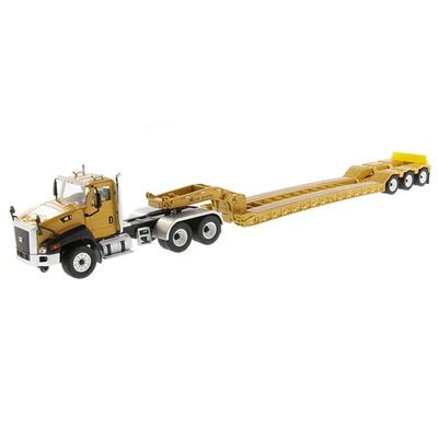 1/50 CAT Caterpillar CT660 Camion Con Rimorchio Lowboy, Diecast Masters 85503 - Immagine 1 di 4