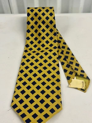 Vintage 70s Retro Wide Gold Black Tie By Oleg Cassini Tie - Image 1 of 4