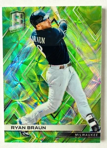 2018 Panini Spectra Ryan Braun GREEN Scope Prizm Card SP #/49 Brewers Legend! - Picture 1 of 3