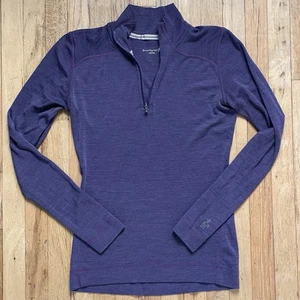 Smartwool Gr. S Damen 1/4 Zip Aubergine Pullover - Bild 1 von 7