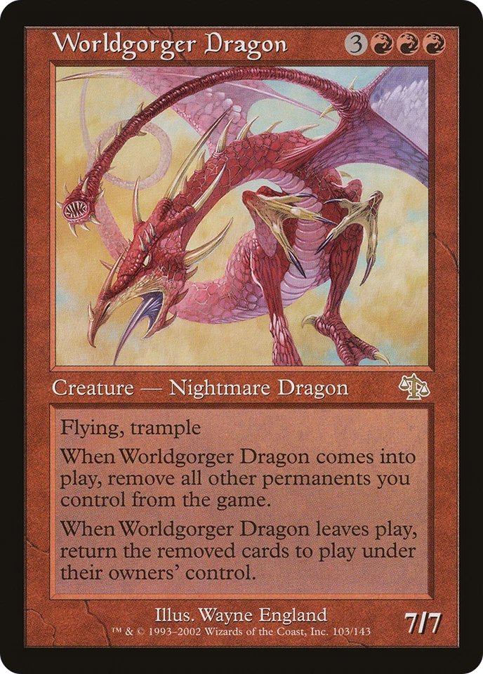 Worldgorger Dragon #103 (Damaged) Judgment JUD Magic MTG - Image 1 of 1