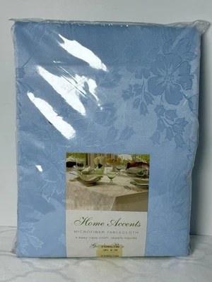 Home Accent Tablecloth Rectangular 60x120” Garden Posy Blue Microfiber  Repels - Image 1 of 3