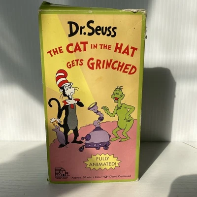Dr. Seuss The Cat In The Hat Gets Grinched VHS 1982 Random House Foto 1 de 4